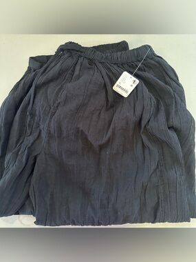 (NWT) Free People Black Gauze Harem Pants XL Boho Wide Leg Elastic Waist